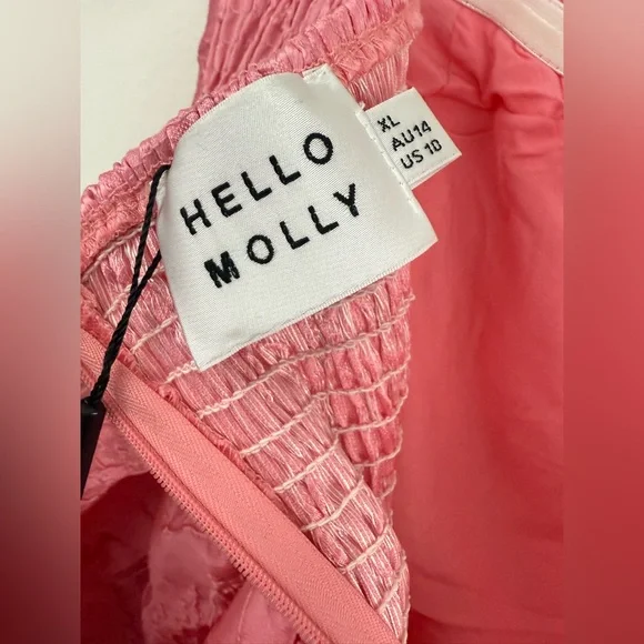 Hello Molly Silhouette of Dreams Strapless Mini Dress Pink Size XL NWT - Picture 10 of 16